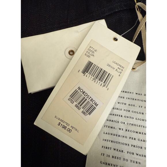 NWT Anthropologie Leifsdottir Gold Button Military Denim Mini Skirt Sz 6 - Picture 8 of 10